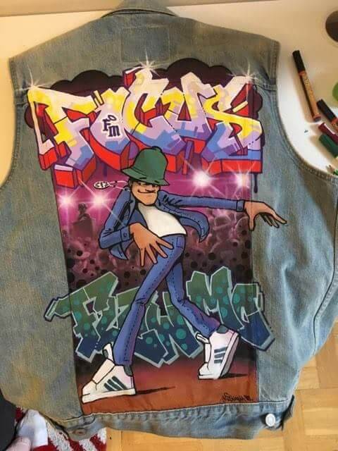 How to paint your own custom denim back piece by Kid Kash 7$ - B-Boy ...